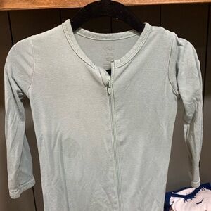 KYTE BABY zipper footie. Size 12-18M. TWO milk stains but still clean